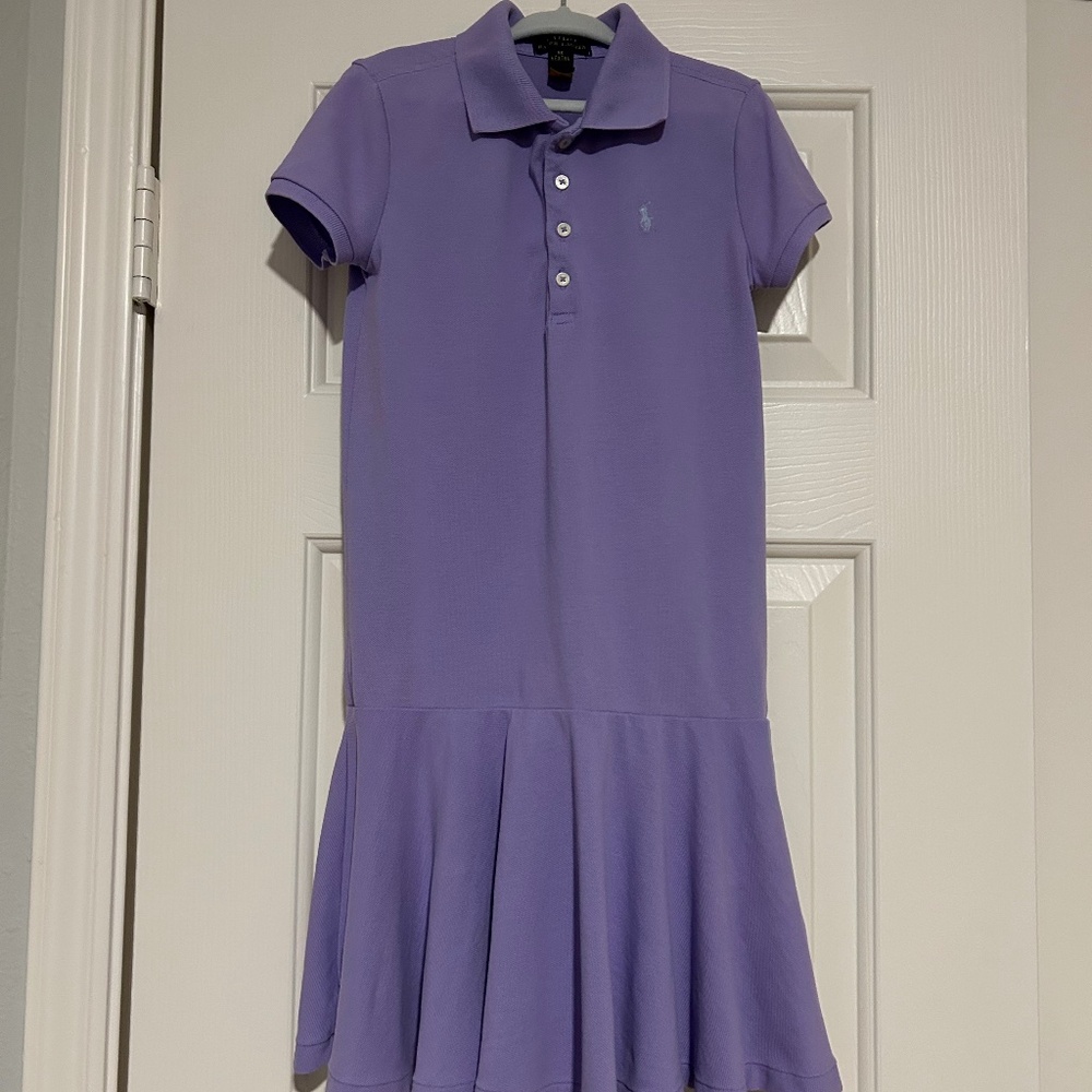 Polo Ralph Lauren Lavender Cotton Mesh Dress for Girls Size 6X Preppy ~ Spring!